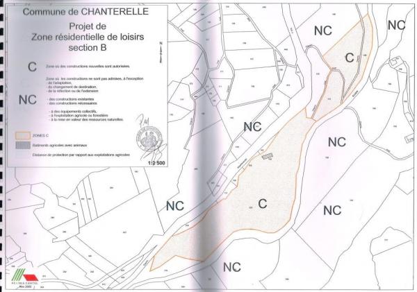 Zone loisirs cadastre